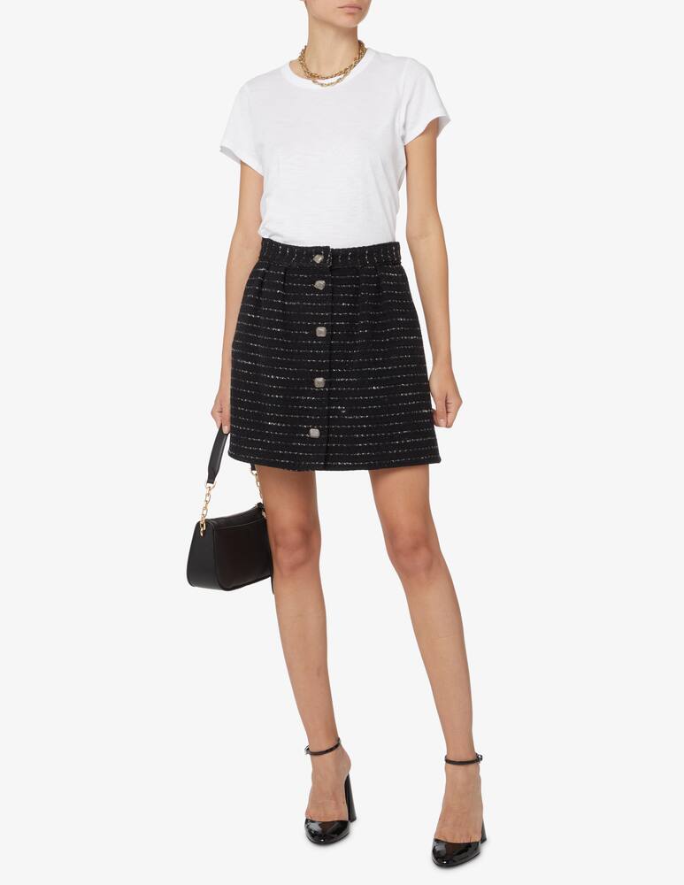 Ba&sh Livia cotton boucle mini skirt - Black - picture 1 Ba&sh Livia cotton boucle mini skirt - Black - picture 1