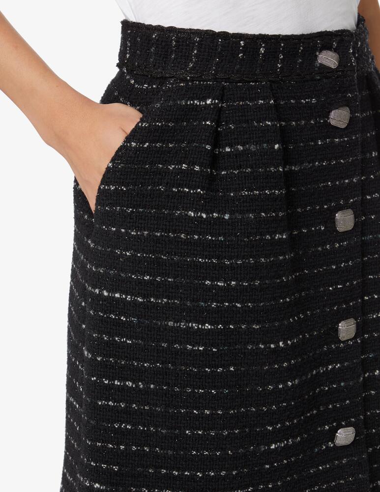 rinascente Ba&sh Gonna mini in cotone boucle Livia - Nero