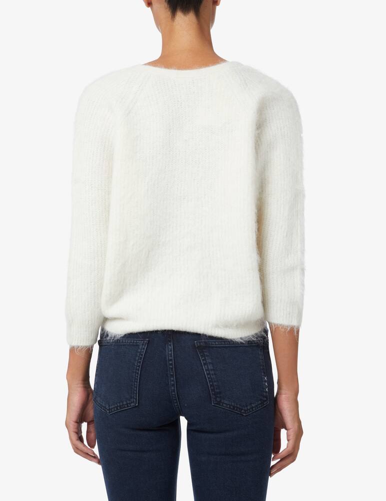 rinascente Ba&sh Long sleeved crop jumper - White