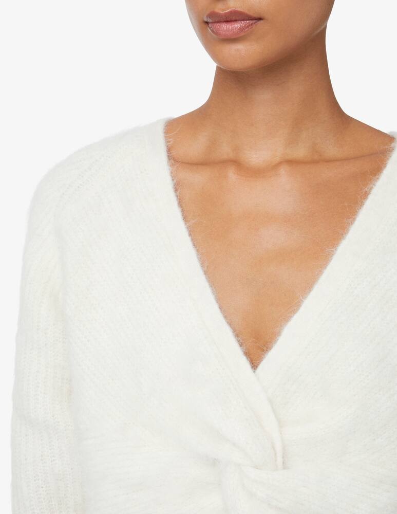 rinascente Ba&sh Long sleeved crop jumper - White