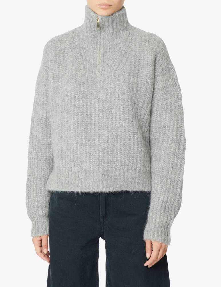 Ba&sh Beltan wool half zip sweater - Grey - picture 1 Ba&sh Beltan wool half zip sweater - Grey - picture 1
