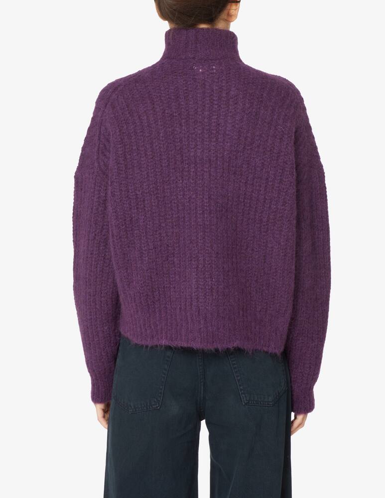 rinascente Ba&sh Beltan wool half zip sweater - Violet