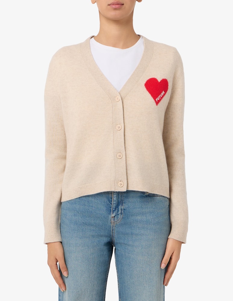 rinascente FROM FUTURE Heart cashmere cardigan