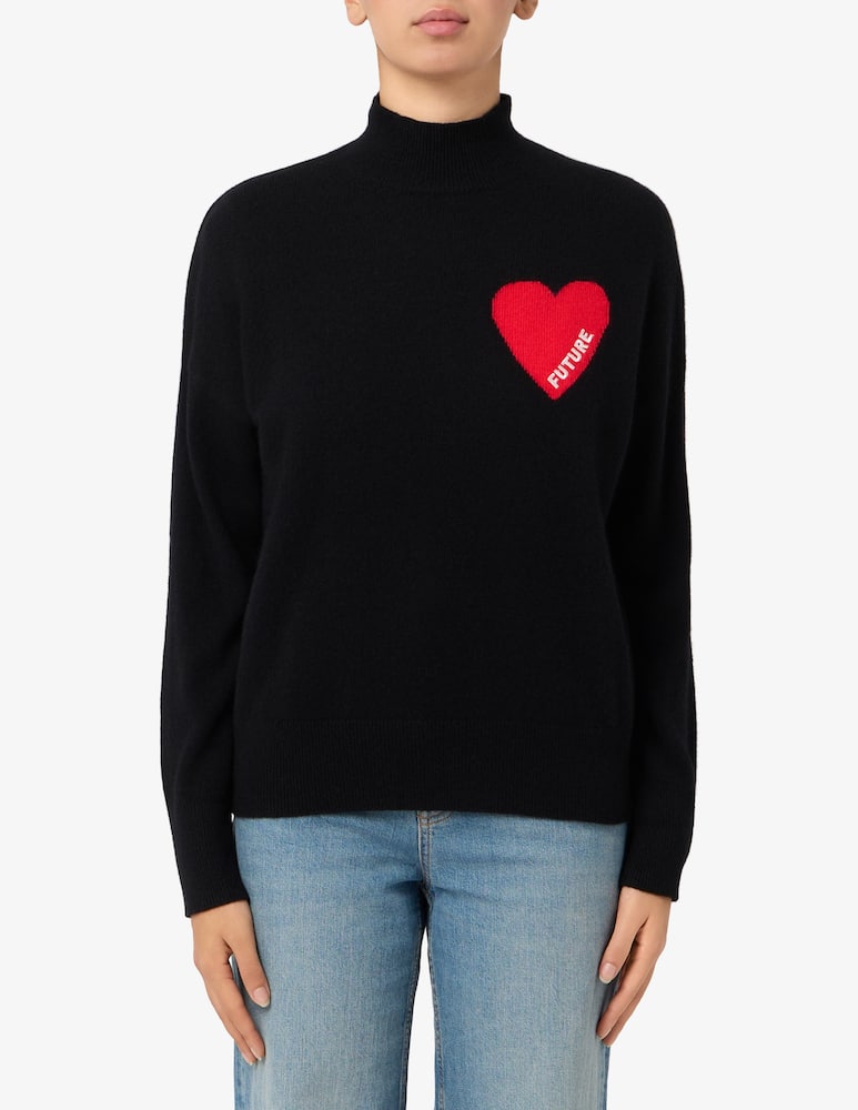 rinascente FROM FUTURE Heart cashmere turtle-neck jumper