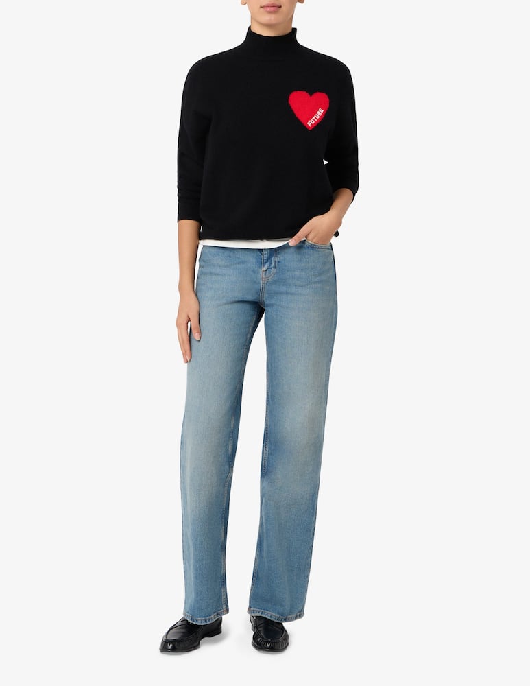 rinascente FROM FUTURE Heart cashmere turtle-neck jumper