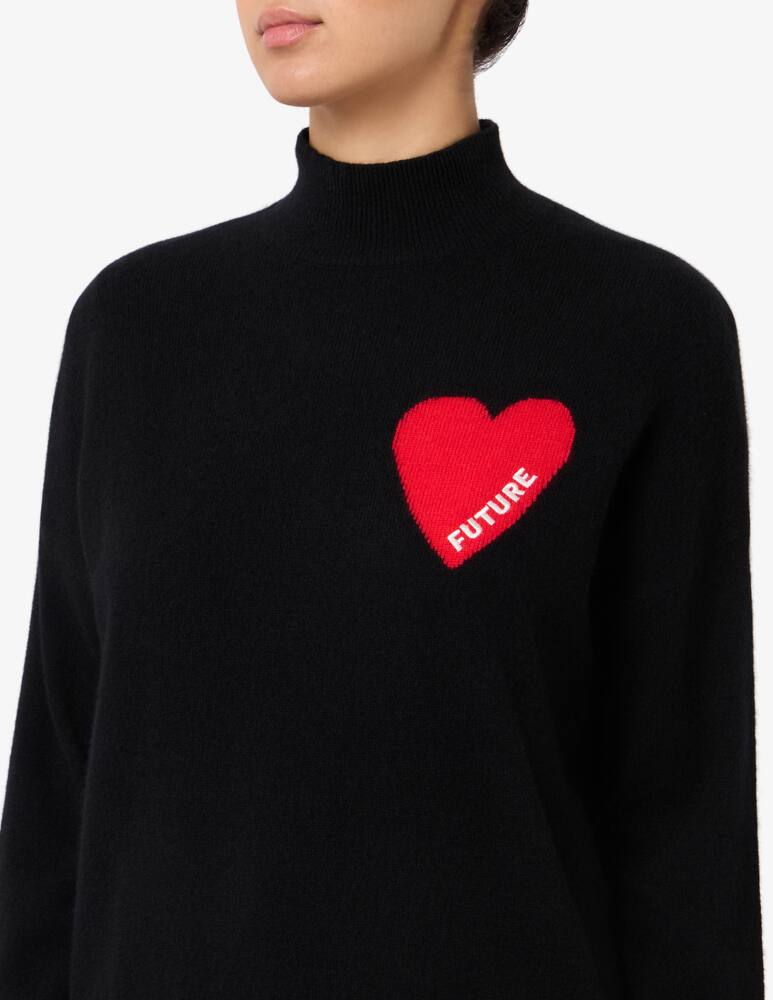 rinascente FROM FUTURE Heart cashmere turtle-neck jumper