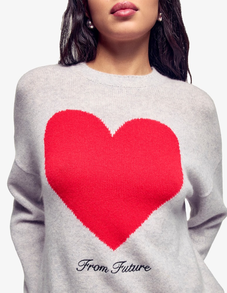 rinascente FROM FUTURE Maglione in cashmere cuore grande