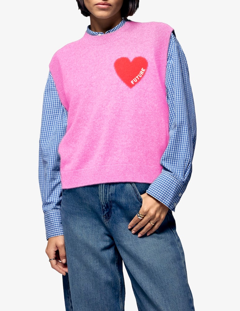 rinascente FROM FUTURE Gilet in maglia conn cuore