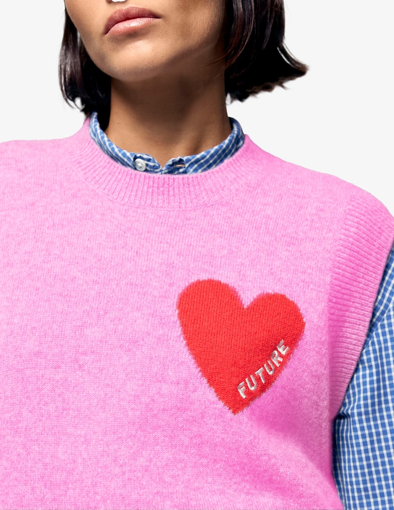 rinascente FROM FUTURE Gilet in maglia conn cuore