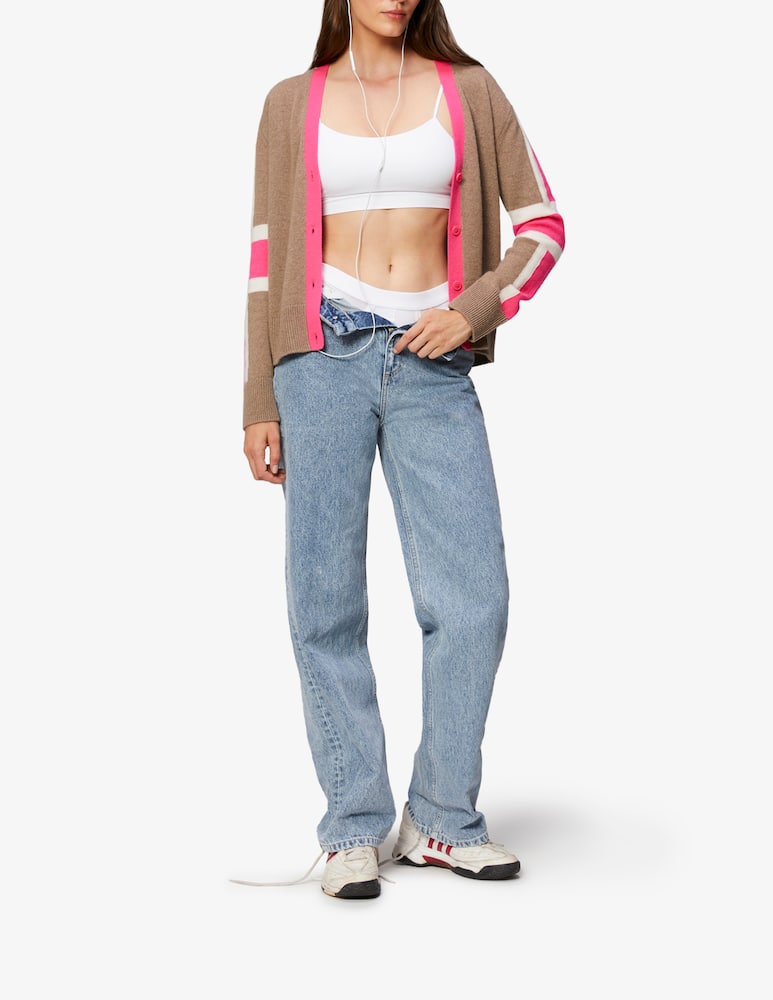 rinascente FROM FUTURE 3 color sleeve cardigan