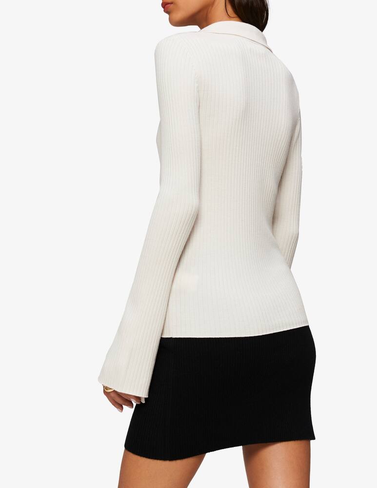 rinascente FROM FUTURE Long sleeve ribbed polo neck shirt