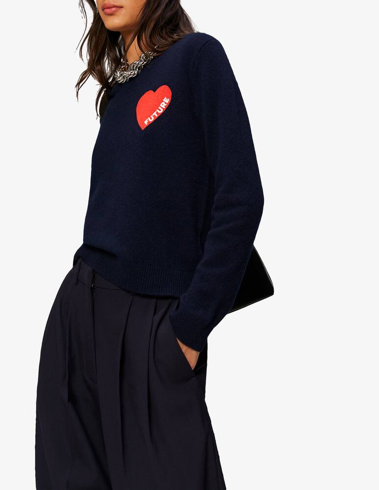 rinascente FROM FUTURE Side heart long sleeve sweater