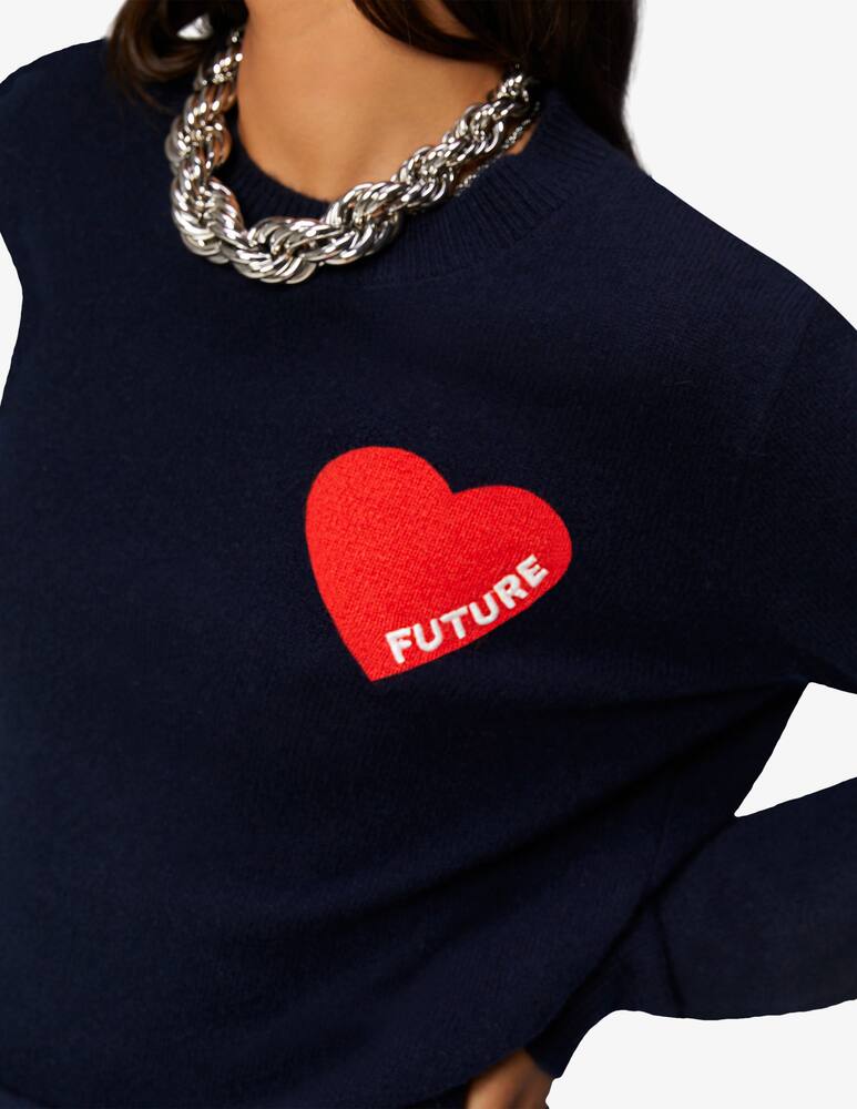 rinascente FROM FUTURE Side heart long sleeve sweater