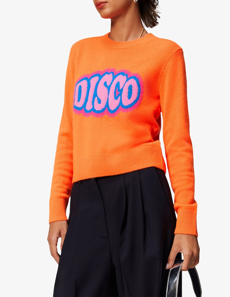 rinascente FROM FUTURE Maglione manica lunga scritta disco