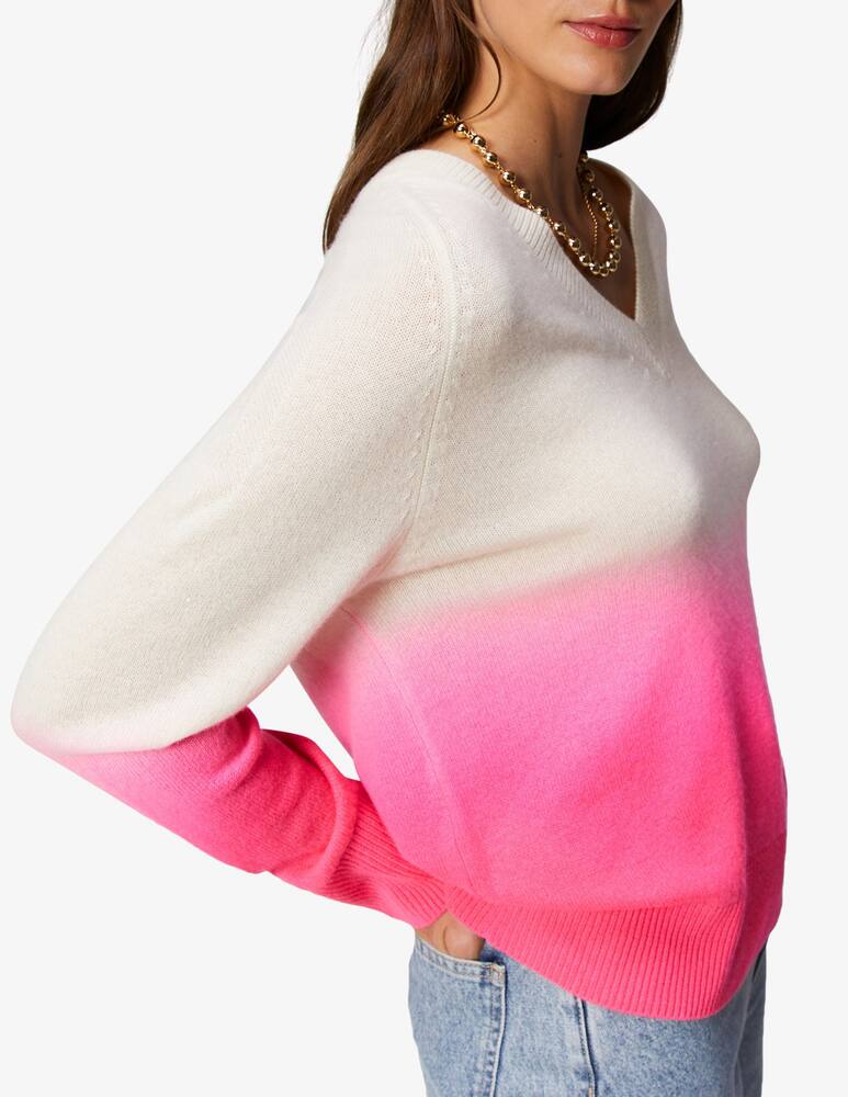 rinascente FROM FUTURE Dip dye v-neck long sleeve sweater