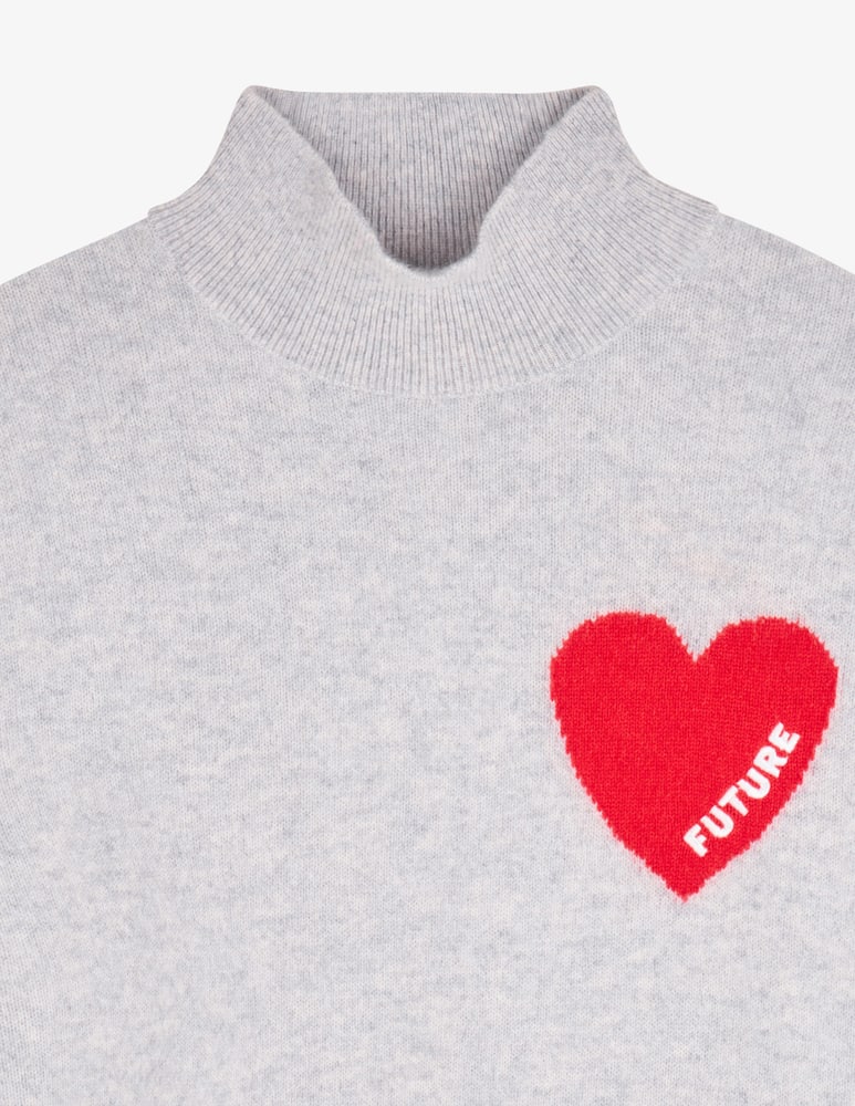 FROM FUTURE Maglione collo alto cuore - immagine 2 FROM FUTURE Maglione collo alto cuore - immagine 2