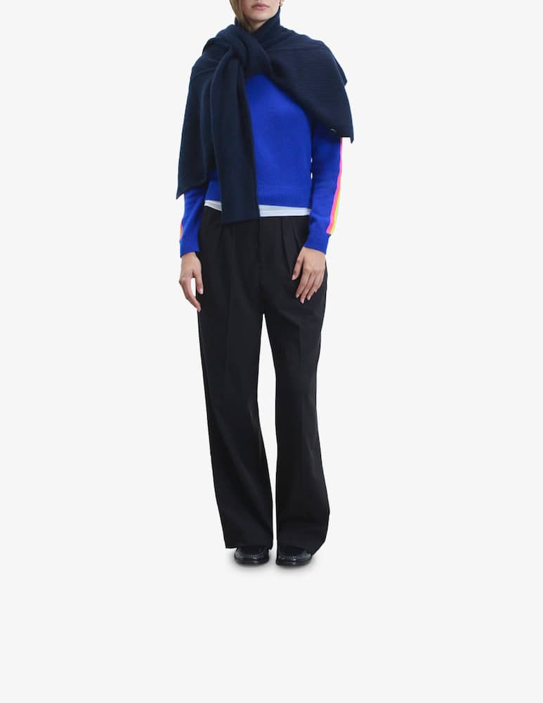 FROM FUTURE Maglione girocollo bande maniche - immagine 2