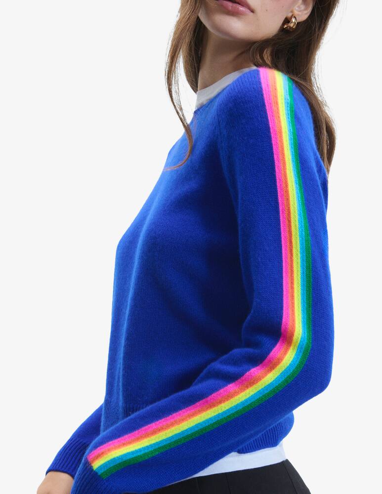 FROM FUTURE Maglione girocollo bande maniche - immagine 4