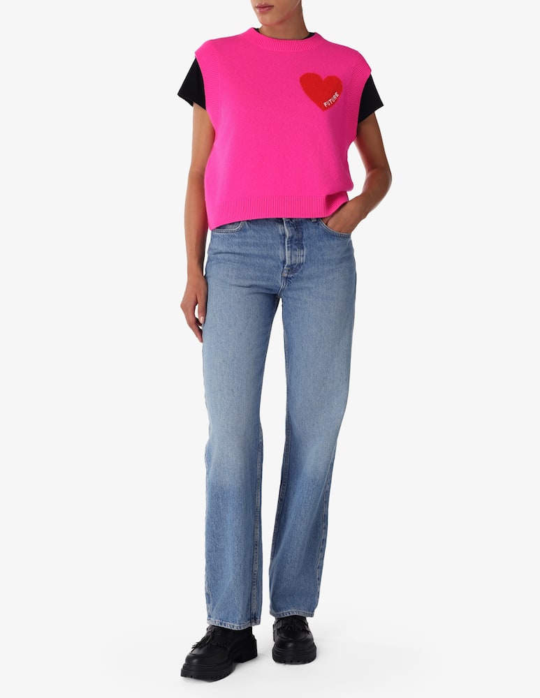 rinascente FROM FUTURE Gilet in cachemire con cuore