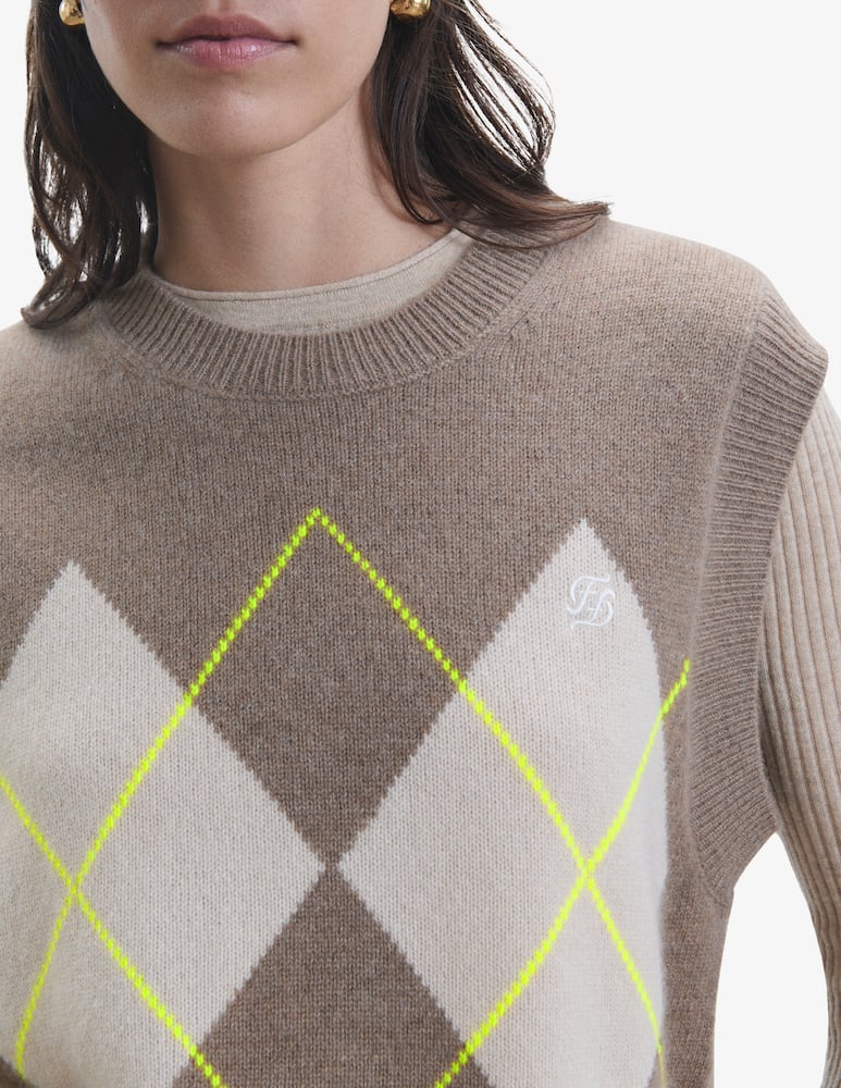 rinascente FROM FUTURE Gilet in cashmere a rombi