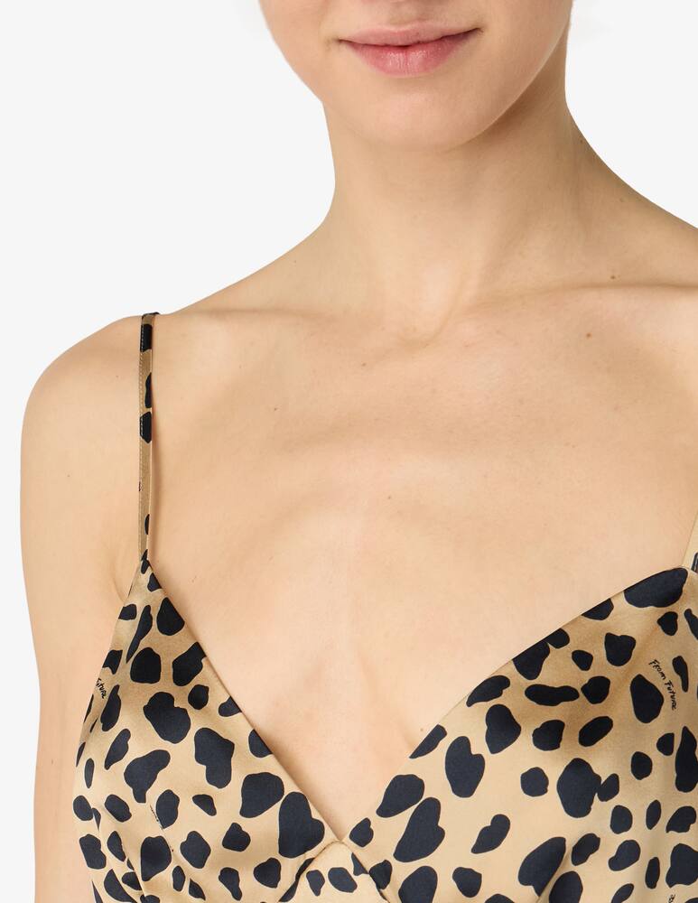 rinascente FROM FUTURE Satin leopard camisole