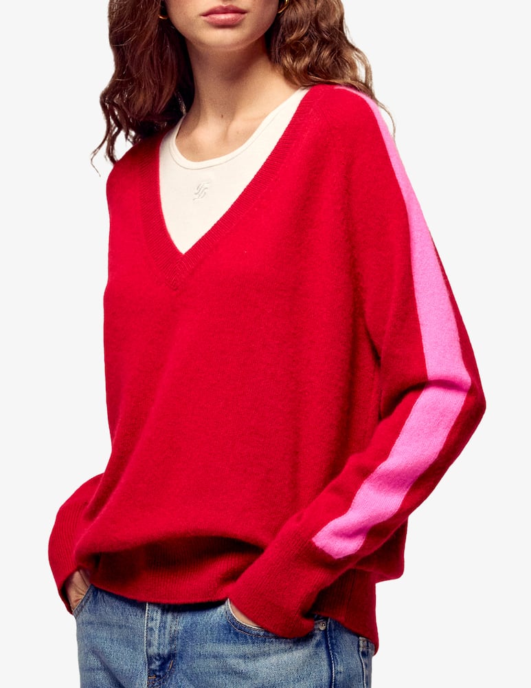 FROM FUTURE Maglione collo alto bande maniche - immagine 1 FROM FUTURE Maglione collo alto bande maniche - immagine 1