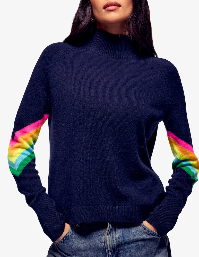 FROM FUTURE Maglione collo alto bande maniche - immagine 1 FROM FUTURE Maglione collo alto bande maniche - immagine 1