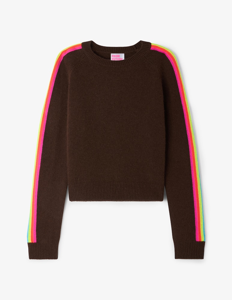 FROM FUTURE Maglione collo alto bande maniche - immagine 1 FROM FUTURE Maglione collo alto bande maniche - immagine 1