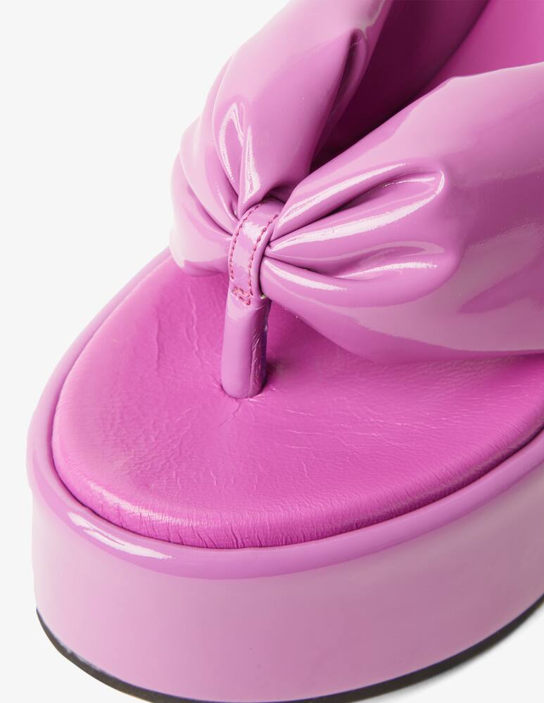 rinascente Bettina Vermillon Dolly platform thong sandals