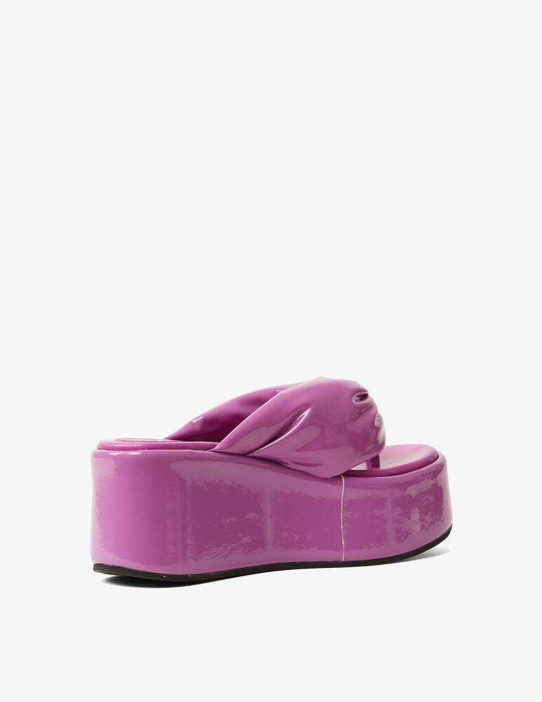 rinascente Bettina Vermillon Dolly platform thong sandals