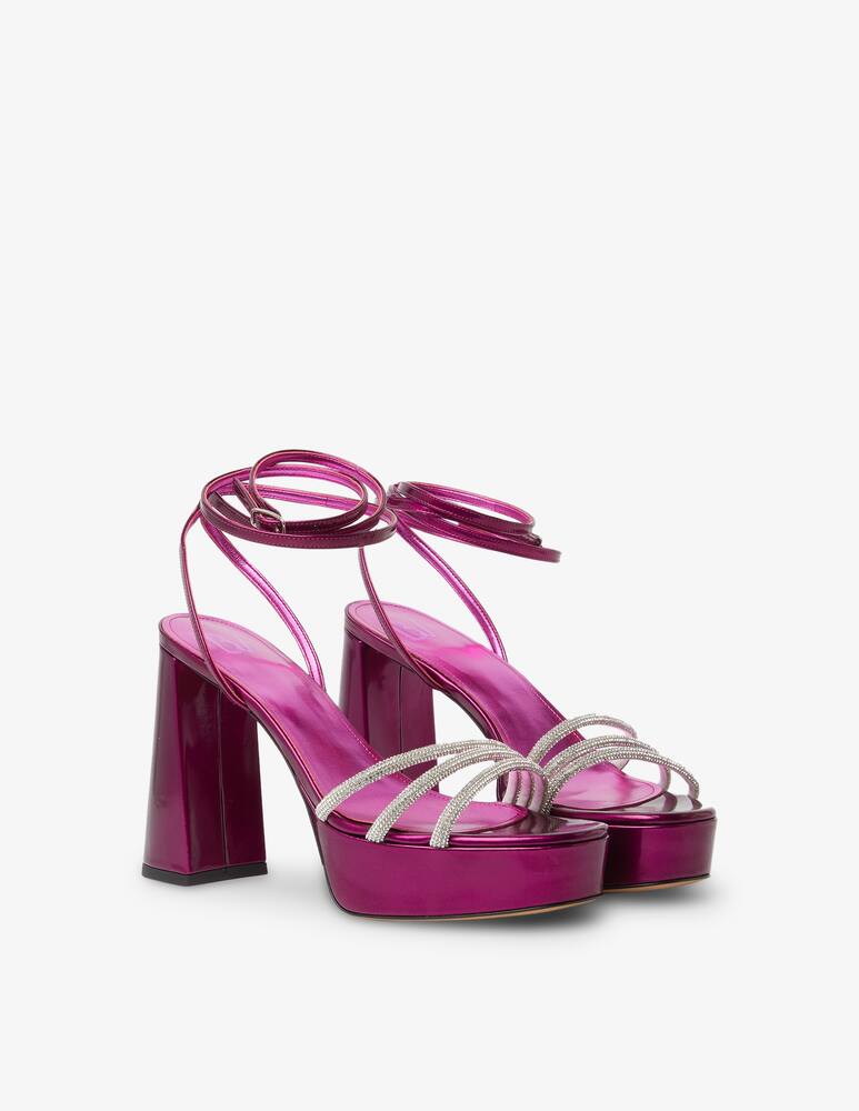 rinascente Bettina Vermillon Sandali con plateau in cristallo Babsy