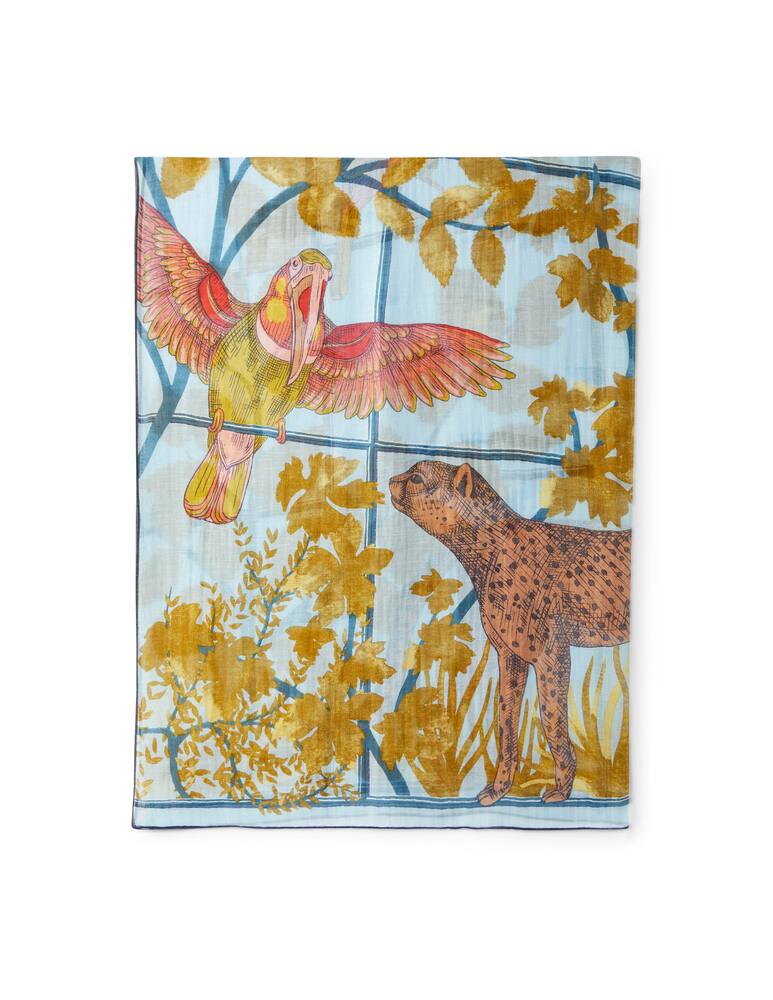 rinascente Inoui Editions 100x190 jungle paradise scarf - red