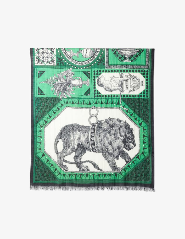 rinascente Inoui Editions Sciarpa barocco in lana - Verde