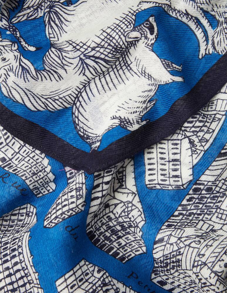 Inoui Editions Turgot wool scarf - Blue - picture 2 Inoui Editions Turgot wool scarf - Blue - picture 2