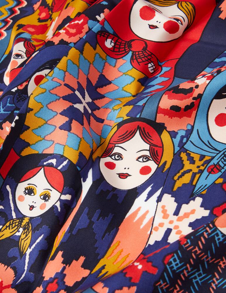 rinascente Inoui Editions Matrioska foulard - Blue