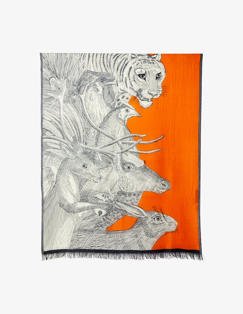 Inoui Editions Thadeus wool scarf - Orange - picture 1 Inoui Editions Thadeus wool scarf - Orange - picture 1