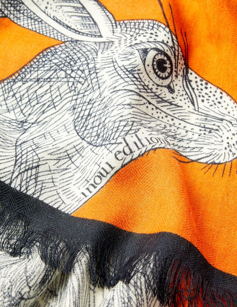 Inoui Editions Thadeus wool scarf - Orange - picture 3 Inoui Editions Thadeus wool scarf - Orange - picture 3