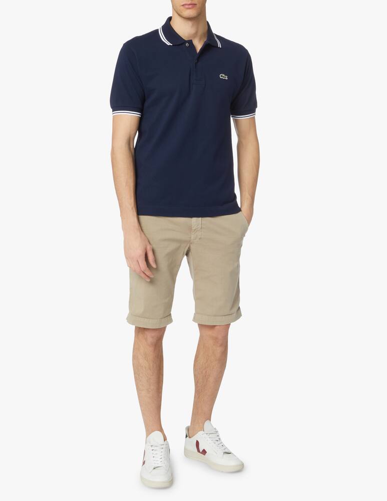 rinascente Lacoste Contrast short sleeve polo - blue