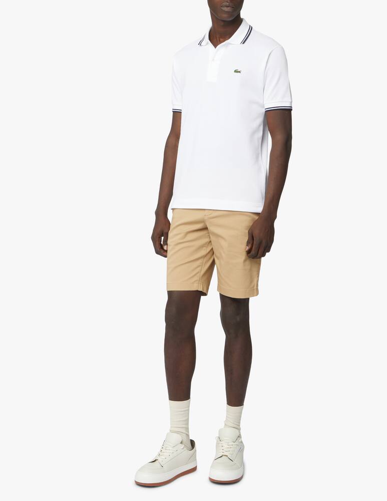 rinascente Lacoste Polo manica corta contrasti - bianco