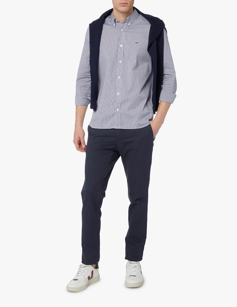 rinascente Lacoste Vichy pinpoint regular fit shirt