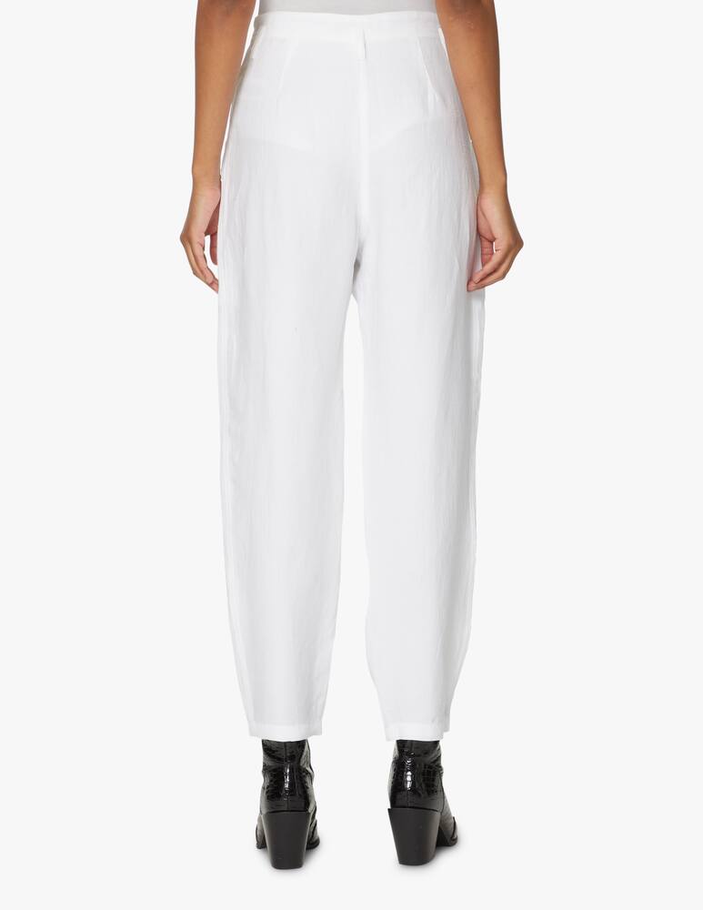 rinascente Iro Linen blend high rise trousers - white