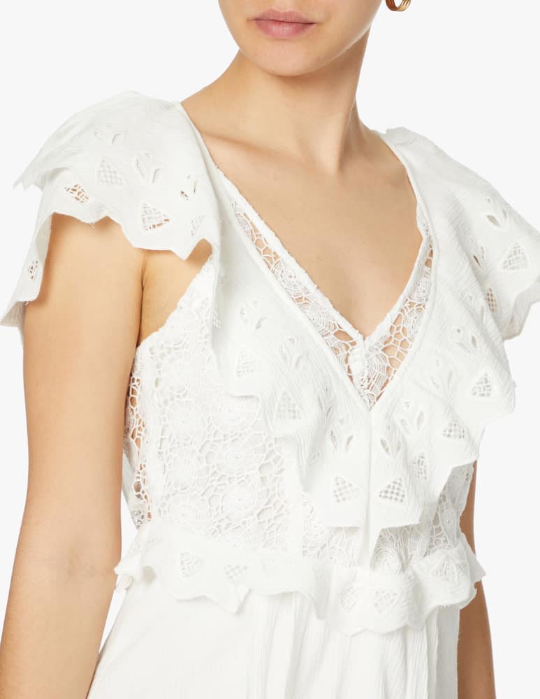 Iro Vestito mini in cotone - bianco - immagine 4
