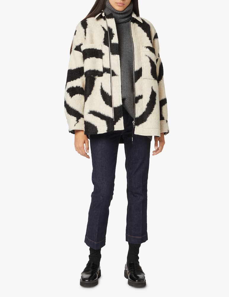 Iro Giacca in shirling con zip Mofu - Bianco - immagine 2