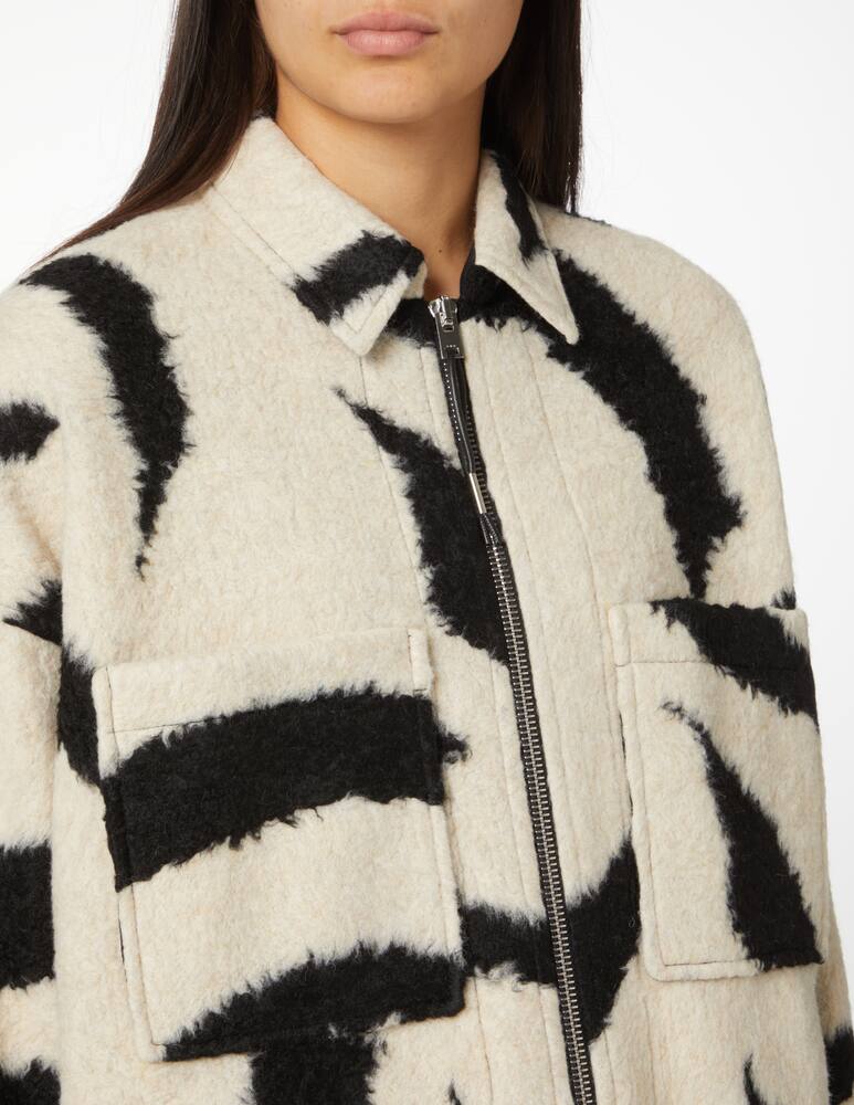 Iro Giacca in shirling con zip Mofu - Bianco - immagine 4
