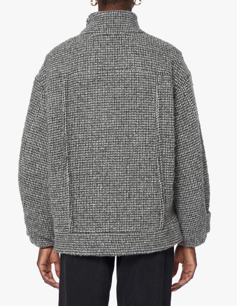 rinascente Iro Kachil wool bomber jacket with piedepul pattern - Grey