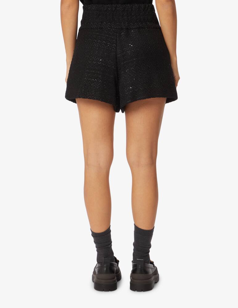 rinascente Iro Pantaloncini in misto cotone boucle Hetani - Nero