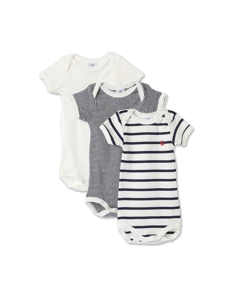 Petit Bateau 3 body a maniche corte - immagine 1 Petit Bateau 3 body a maniche corte - immagine 1