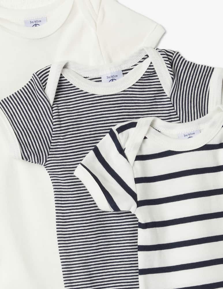 Petit Bateau 3 body a maniche corte - immagine 2 Petit Bateau 3 body a maniche corte - immagine 2