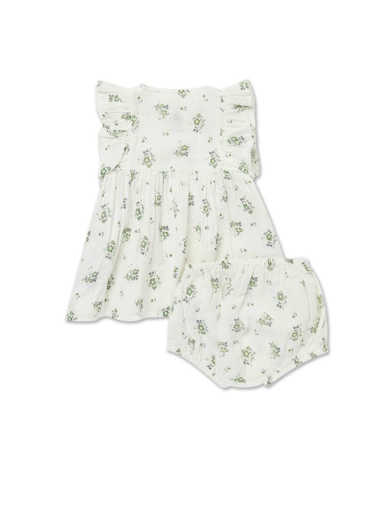 Petit Bateau Short sleeve robespierre dress - Bianco - picture 3 Petit Bateau Short sleeve robespierre dress - Bianco - picture 3