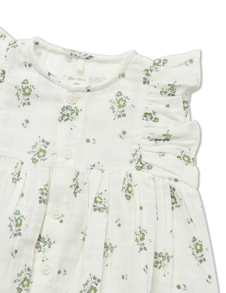 Petit Bateau Short sleeve robespierre dress - Multicolor - picture 2 Petit Bateau Short sleeve robespierre dress - Multicolor - picture 2